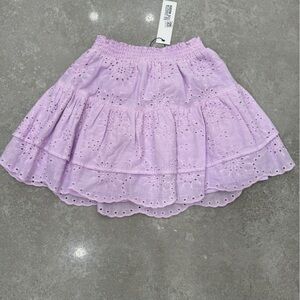 Lilac eyelet teen skirt.